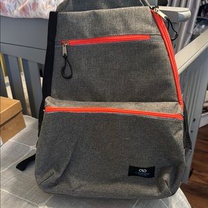 Gray and Orange tennis backpack